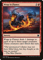 Magic the Gathering Card - Wrap in Flames - MTG Circle