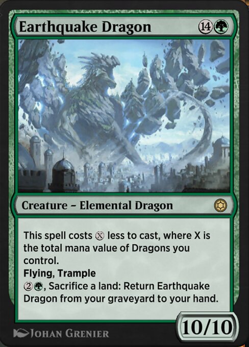Magic the Gathering Card - Earthquake Dragon - MTG Circle