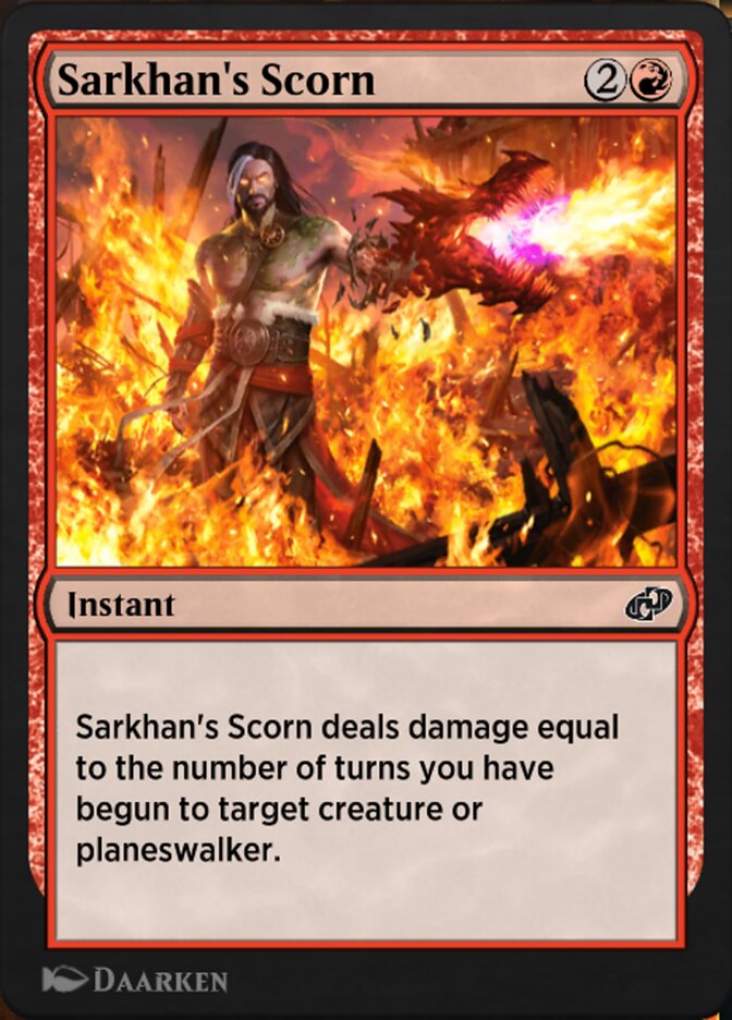 Magic the Gathering Card - Sarkhan's Scorn - MTG Circle