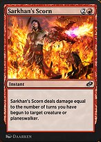 Magic the Gathering Card - Sarkhan's Scorn - MTG Circle