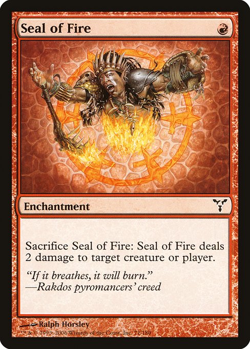 Magic the Gathering Card - Seal of Fire - MTG Circle