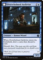 Magic the Gathering Card - Overwhelmed Archivist // Archive Haunt - MTG Circle