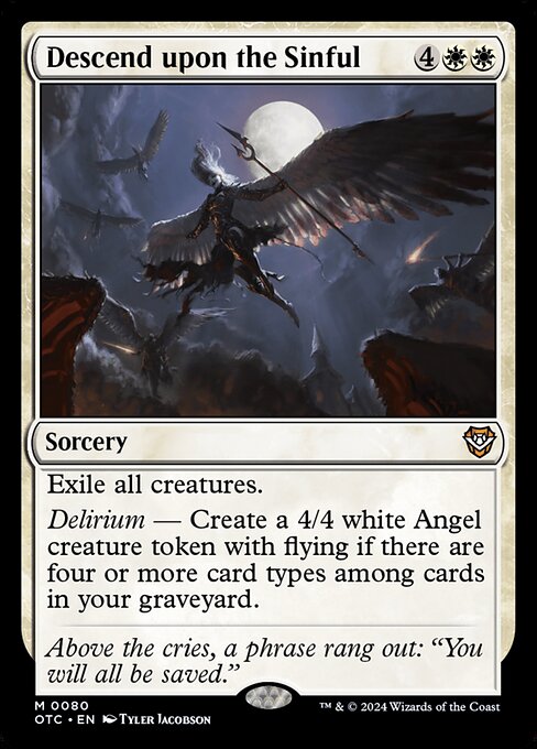 Magic the Gathering Card - Descend upon the Sinful - MTG Circle