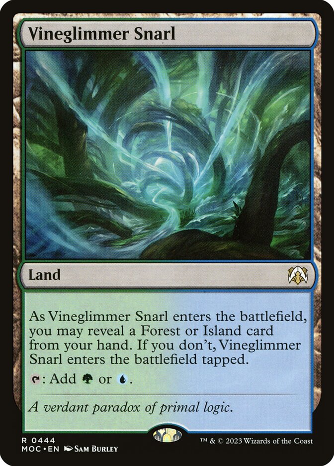 Magic the Gathering Card - Vineglimmer Snarl - MTG Circle