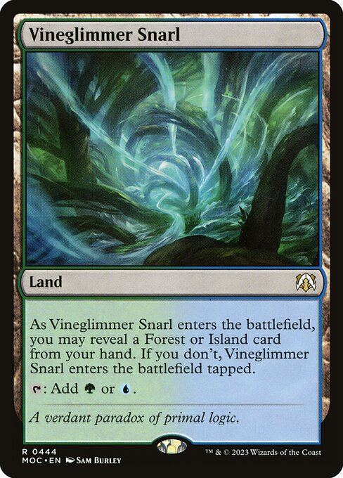 Magic the Gathering Card - Vineglimmer Snarl - MTG Circle