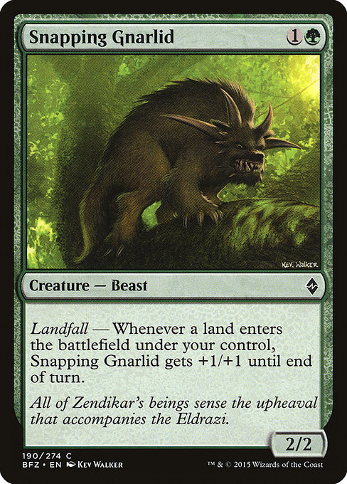 Magic the Gathering Card - Snapping Gnarlid - MTG Circle