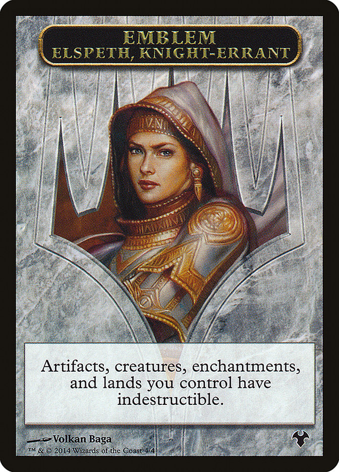 Magic the Gathering Card - Elspeth, Knight-Errant Emblem - MTG Circle