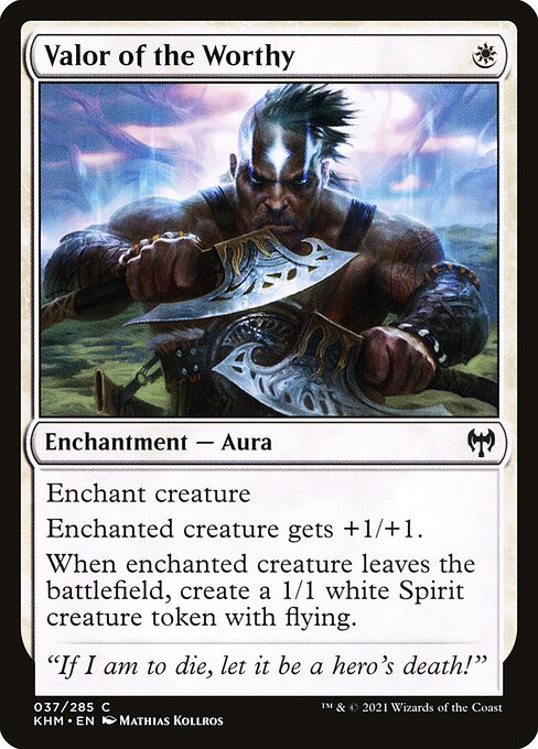 Magic the Gathering Card - Valor of the Worthy - MTG Circle