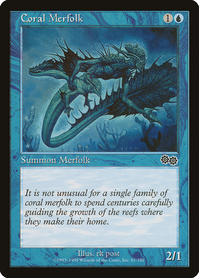Magic the Gathering Card - Coral Merfolk - MTG Circle