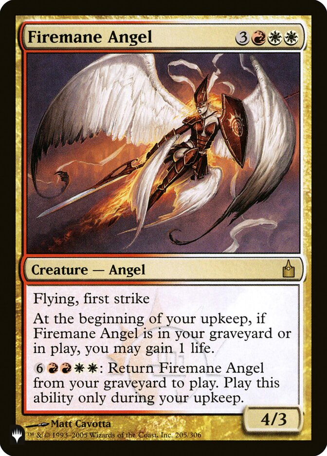 Magic the Gathering Card - Firemane Angel - MTG Circle