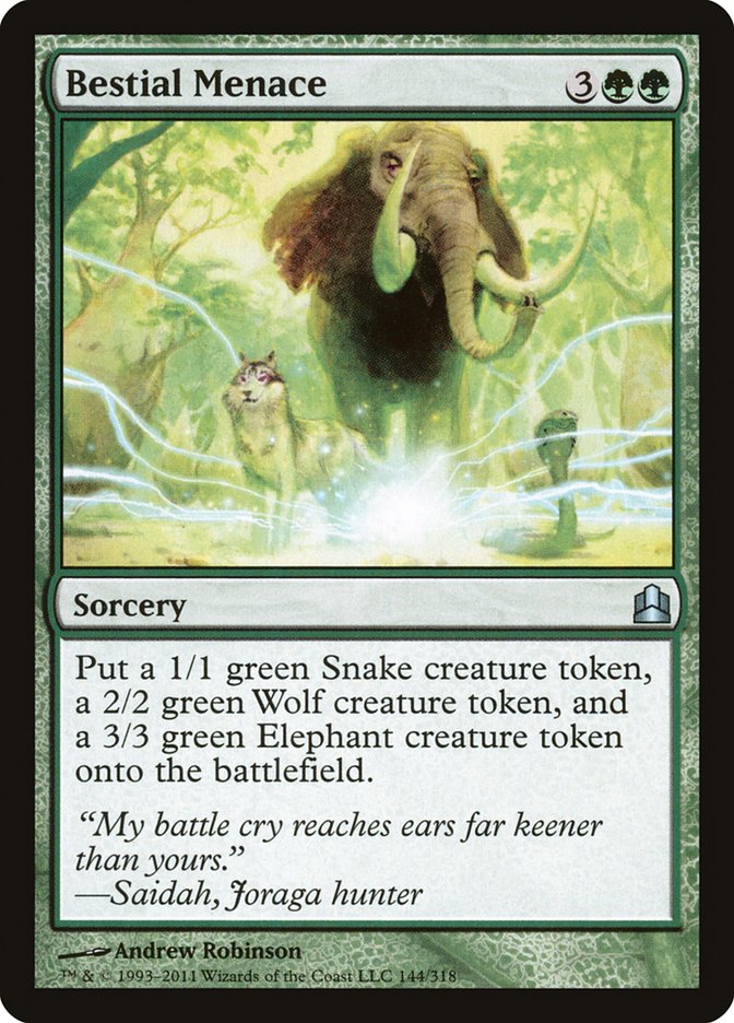 Magic the Gathering Card - Bestial Menace - MTG Circle