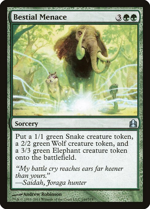 Magic the Gathering Card - Bestial Menace - MTG Circle