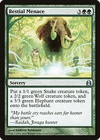 Magic the Gathering Card - Bestial Menace - MTG Circle