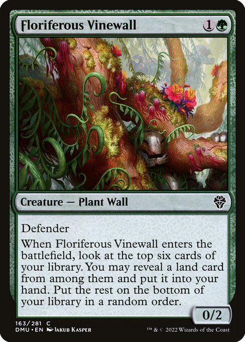 Magic the Gathering Card - Floriferous Vinewall - MTG Circle