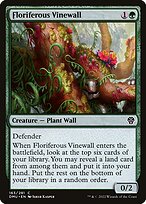 Magic the Gathering Card - Floriferous Vinewall - MTG Circle