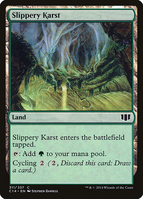 Magic the Gathering Card - Slippery Karst - MTG Circle