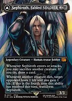 Magic the Gathering Card - Sephiroth, Fabled SOLDIER // Sephiroth, One-Winged Angel - MTG Circle