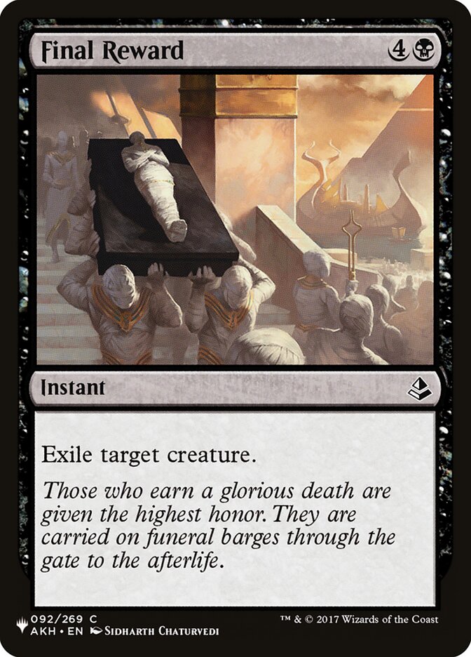 Magic the Gathering Card - Final Reward - MTG Circle