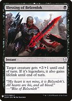 Magic the Gathering Card - Blessing of Belzenlok - MTG Circle