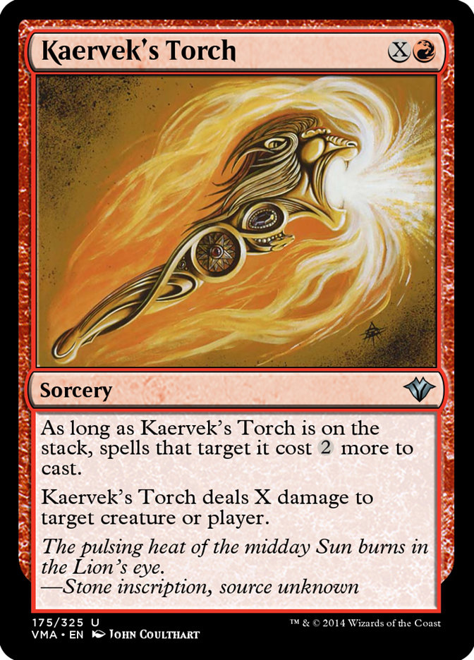 Magic the Gathering Card - Kaervek's Torch - MTG Circle