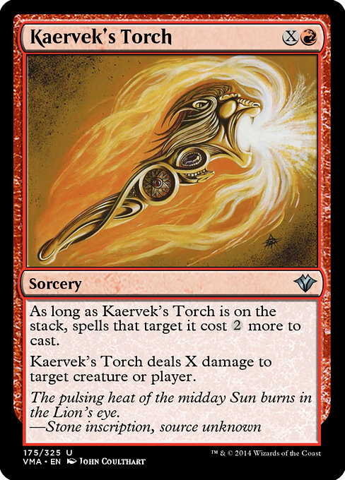 Magic the Gathering Card - Kaervek's Torch - MTG Circle