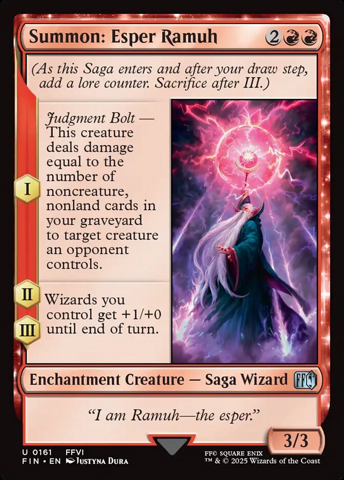 Magic the Gathering Card - Summon: Esper Ramuh - MTG Circle