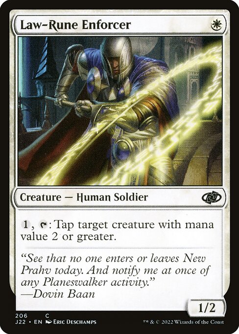 Magic the Gathering Card - Law-Rune Enforcer - MTG Circle