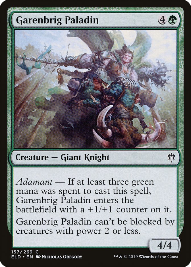 Magic the Gathering Card - Garenbrig Paladin - MTG Circle