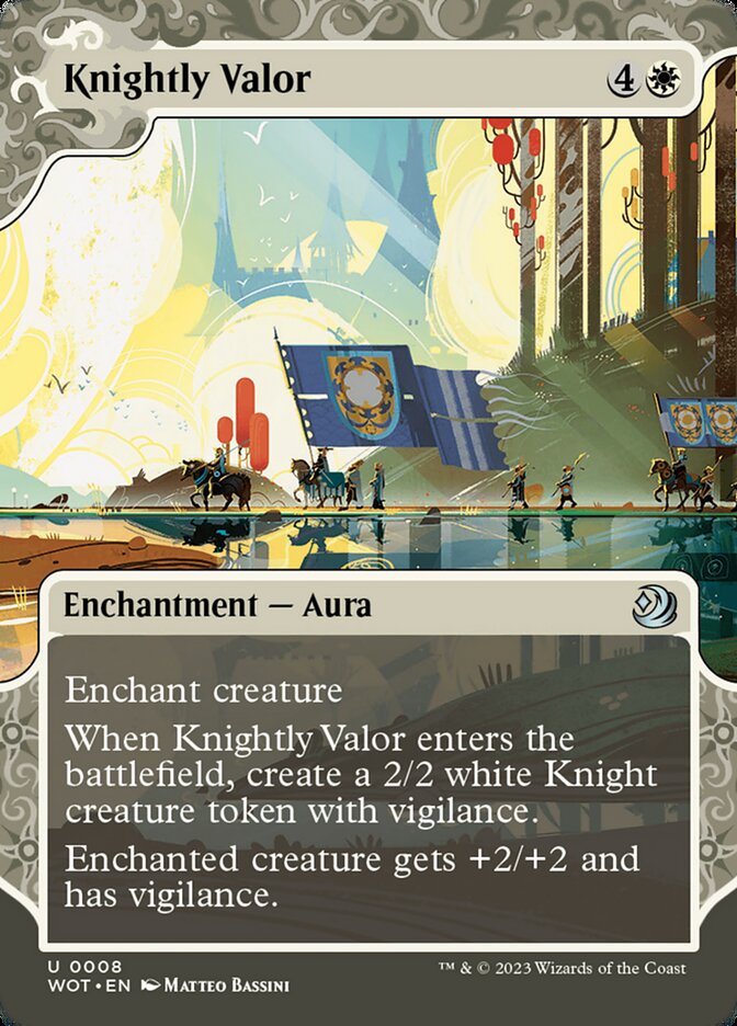 Magic the Gathering Card - Knightly Valor - MTG Circle