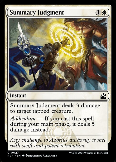 Magic the Gathering Card - Summary Judgment - MTG Circle