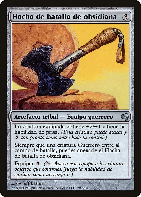 Magic the Gathering Card - Obsidian Battle-Axe - MTG Circle