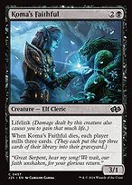 Magic the Gathering Card - Koma's Faithful - MTG Circle