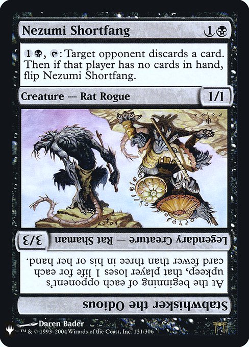 Magic the Gathering Card - Nezumi Shortfang // Stabwhisker the Odious - MTG Circle