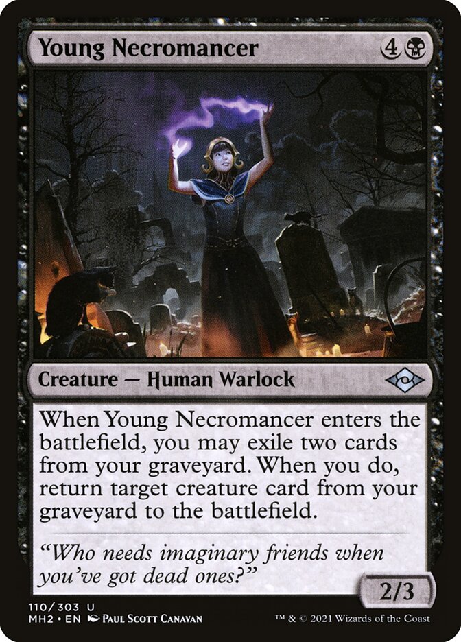 Magic the Gathering Card - Young Necromancer - MTG Circle