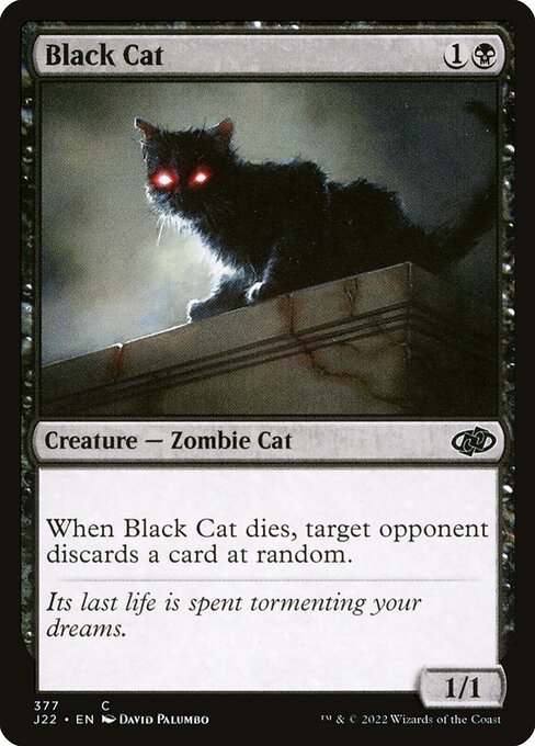 Magic the Gathering Card - Black Cat - MTG Circle