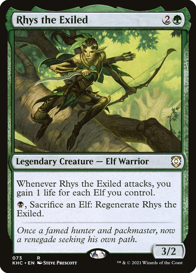 Magic the Gathering Card - Rhys the Exiled - MTG Circle