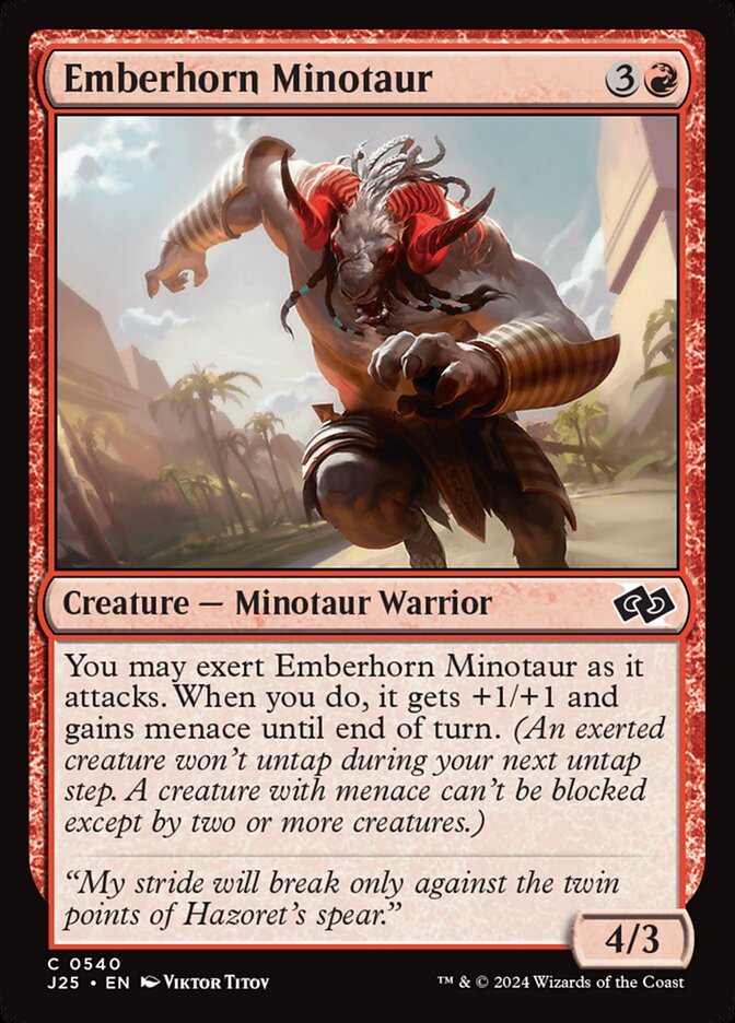 Magic the Gathering Card - Emberhorn Minotaur - MTG Circle