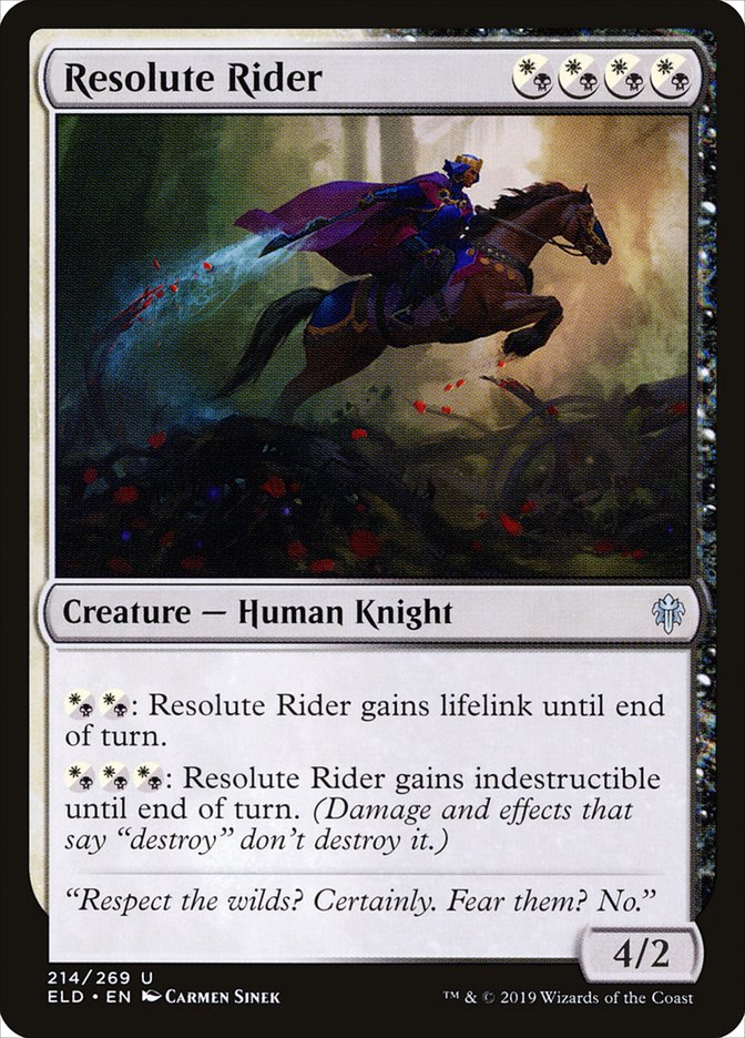 Magic the Gathering Card - Resolute Rider - MTG Circle