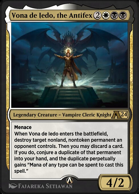 Magic the Gathering Card - Vona de Iedo, the Antifex - MTG Circle