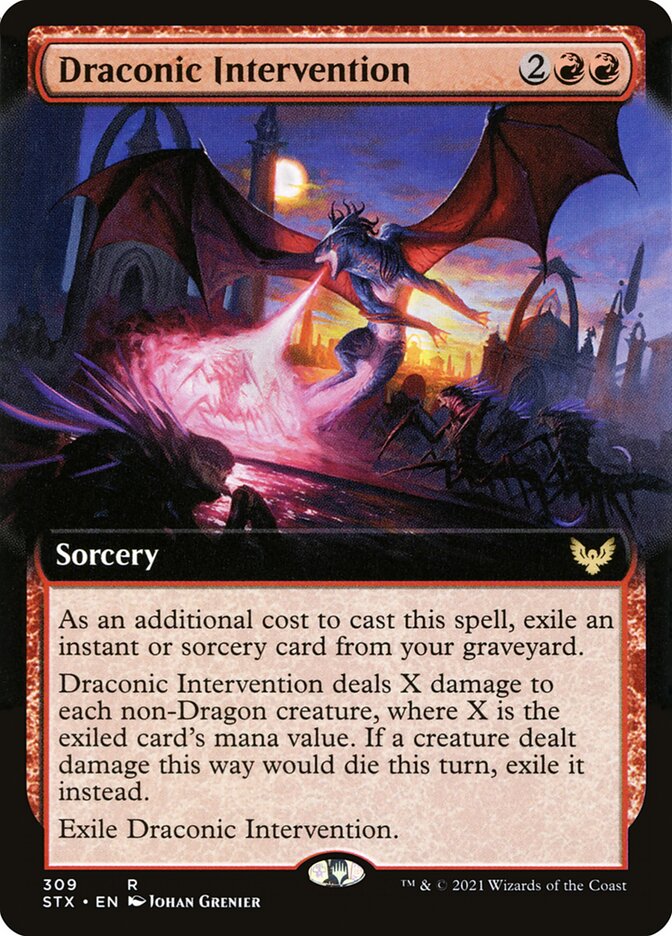 Magic the Gathering Card - Draconic Intervention - MTG Circle