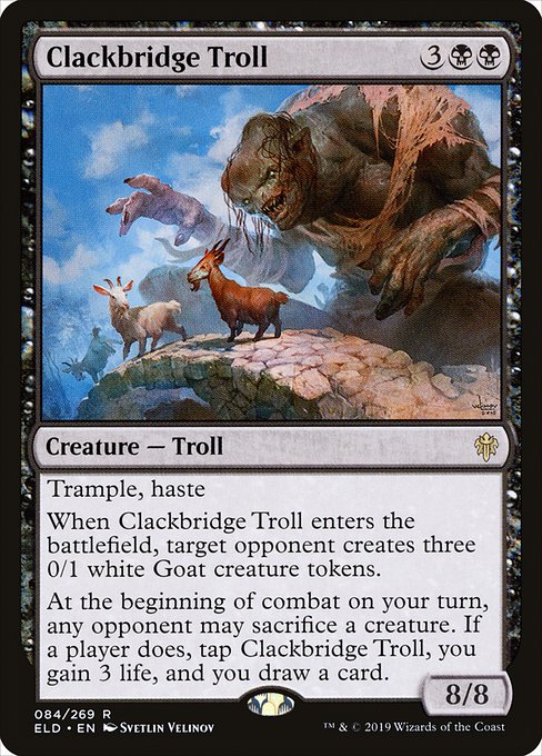 Magic the Gathering Card - Clackbridge Troll - MTG Circle