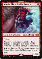 Magic the Gathering Card - Auntie Blyte, Bad Influence - MTG Circle