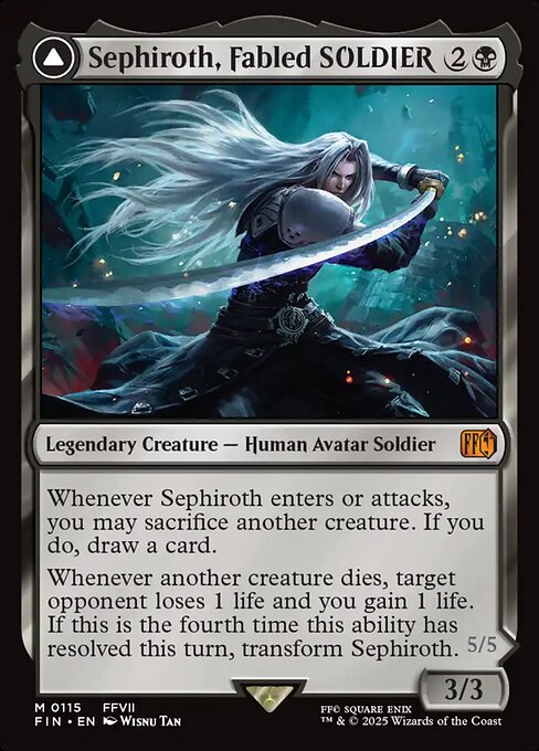 Magic the Gathering Card - Sephiroth, Fabled SOLDIER - MTG Circle