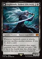 Magic the Gathering Card - Sephiroth, Fabled SOLDIER // Sephiroth, One-Winged Angel - MTG Circle
