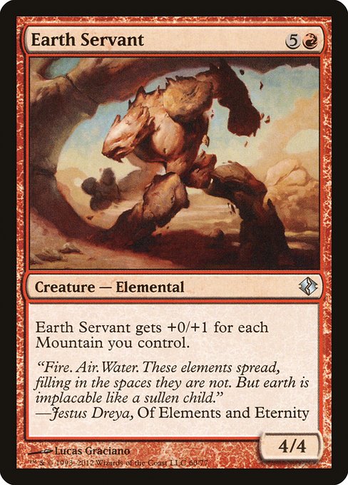 Magic the Gathering Card - Earth Servant - MTG Circle