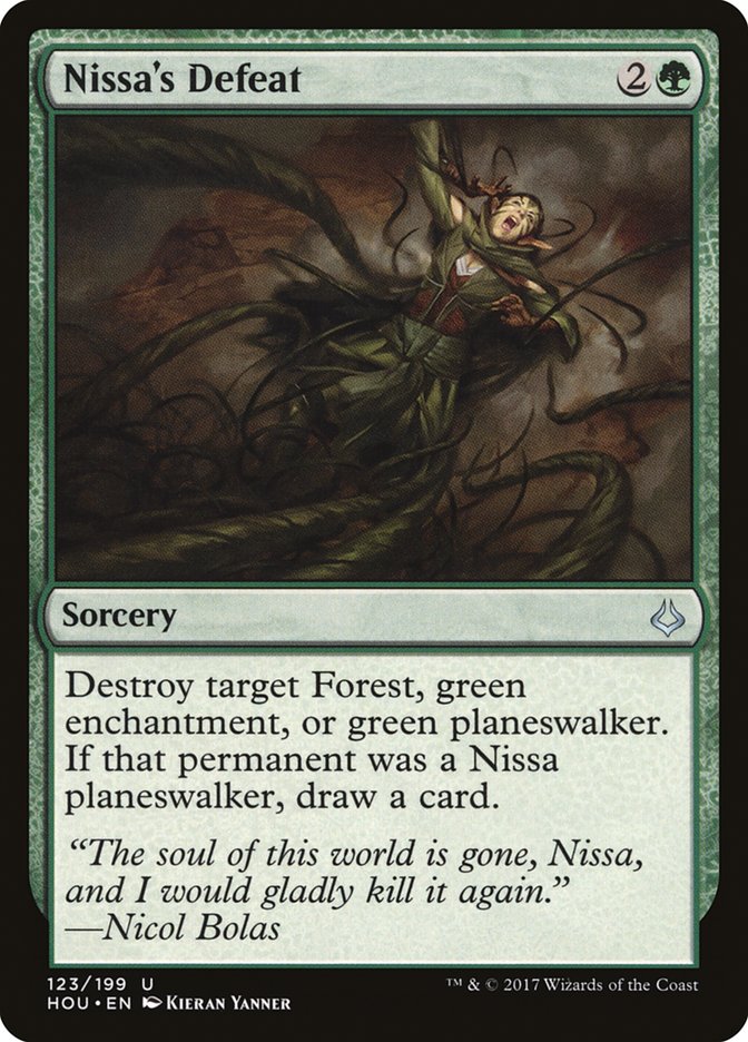 Magic the Gathering Card - Nissa's Defeat - MTG Circle