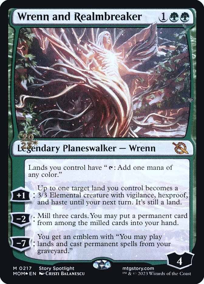 Magic the Gathering Card - Wrenn and Realmbreaker - MTG Circle