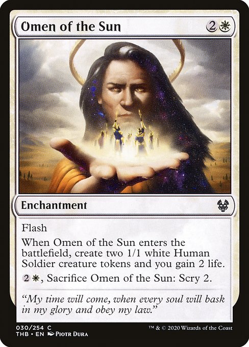 Magic the Gathering Card - Omen of the Sun - MTG Circle