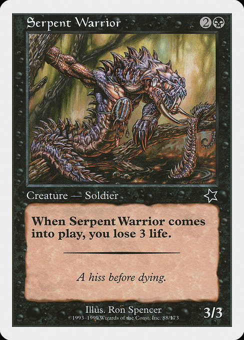 Magic the Gathering Card - Serpent Warrior - MTG Circle