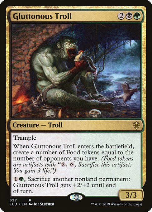 Magic the Gathering Card - Gluttonous Troll - MTG Circle